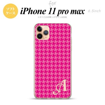 iPhone11ProMax iPhone11pro max スマホケース ソフトケース 千鳥 格子 小 ピンク +アルファベット メンズ レディース nk-i11pm-tp901i