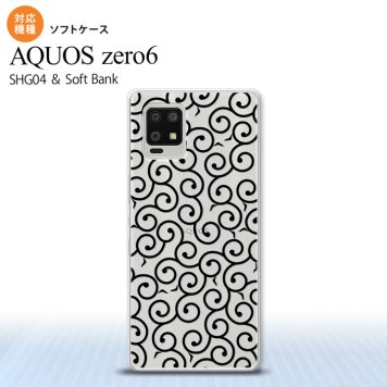 SHG04 SHG04 ZERO6 AQUOS zero6 スマホケース ソフトケース 唐草 クリア 黒 メンズ レディース nk-zero6-tp1126