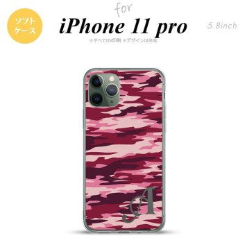 iPhone11Pro iPhone11 Pro スマホケース ソフトケース タイガー 迷彩 B ピンク +アルファベット メンズ レディース nk-i11p-tp1163i