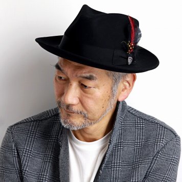 帽子 ハット メンズ 中折れ 秋冬 DOBBS 高級 ウールフェルト ウールマーク付き ドブス インポート アメリカ製 ブランド 大きいサイズ 58cm 59cm 60cm 61cm 62cm 黒 ブラック クリスマス プレゼント ギフト 父の日
