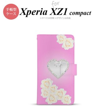 【手帳型 スマホ カバー ケース】【SO02K】【エクスペリア XZ1】手帳型 ケース SO-02K スマホ カバー Xperia XZ1 Compact エクスペリア ハート（D） ピンク nk-004s-so02k-dr234【メール便送料無料】