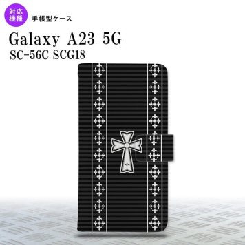 Galaxy A23 GalaxyA23 手帳型スマホケース カバー ゴシック 黒 白 2022年 10月発売 nk-004s-a23-dr1011
