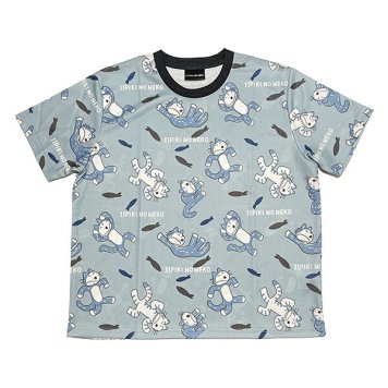 11ぴきのねこ びっくり ドライメッシュTシャツ(ブルー) アパレル