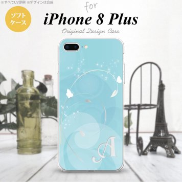 【iPhone8Plus】【スマホケース/スマホカバー】【アイフォン8プラス】iPhone8Plus スマホケース ケース アイフォン8プラス イニシャル バタフライ・蝶（A） 青 nk-ip8p-tp203ini【メール便送料無料】