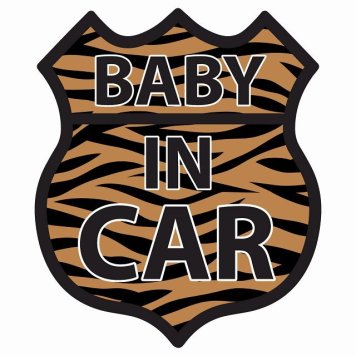 BABY IN CAR ステッカー トラ柄 ルート66 カーステッカー シール sticker 安全対策 あおり運転 かっこいい おしゃれ かわいい 車ステッカー ステッカー 車 サインステッカー ドライブ 防水 屋外 屋内 カーサイン