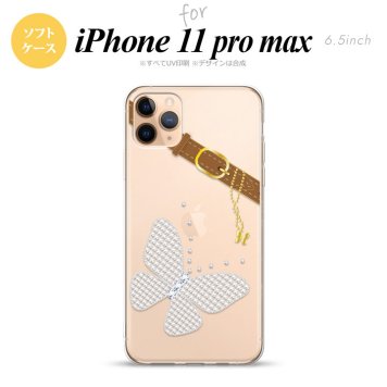 iPhone11ProMax iPhone11pro max スマホケース ソフトケース バタフライ 蝶 F クリア メンズ レディース nk-i11pm-tp323