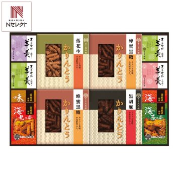 菓子処 久兵衛 かりんとう あられ 羊かん 詰合せ ギフトセット 計12点入 和菓子 個包装 米菓 ようかん おやつ お茶請け【沖縄県・離島 配送不可】