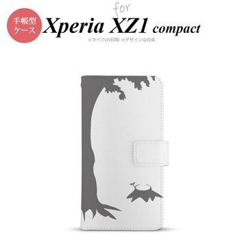 【手帳型 スマホ カバー ケース】【SO02K】【エクスペリア XZ1】手帳型 ケース SO-02K スマホ カバー Xperia XZ1 Compact エクスペリア 切り株 グレー nk-004s-so02k-dr198【メール便送料無料】