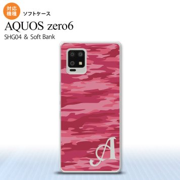SHG04 SHG04 ZERO6 AQUOS zero6 スマホケース ソフトケース タイガー 迷彩 A ピンク +アルファベット メンズ レディース nk-zero6-tp1162i