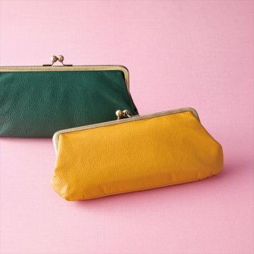 0 牛革親子がま口長財布　イエロー 8184-18  内祝 内祝い お祝 御祝 記念品 出産内祝い プレゼント 快気祝い 粗供養 引出物