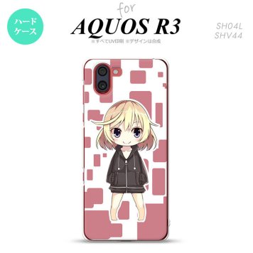 SH-04L SHV44 R3 AQUOS R3 スマホケース カバー 女の子 C ピンク nk-r3-1335