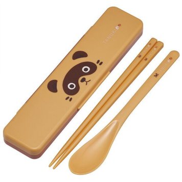 TANUKI 抗菌 音のならないコンビセット 箸18cm スケーター ※送料無料(ポスト投函)