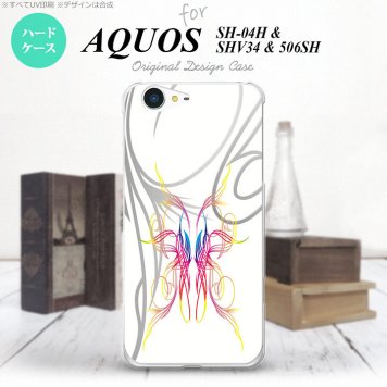 【SH04H】【スマホケース/スマホカバー】【アクオス ゼータ】SH04H スマホケース AQUOS ZETA SH04H カバー アクオス ゼータ ピンスト 白×グラデ1 nk-sh04h-1244【メール便送料無料】