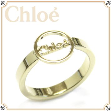 CHLOE/クロエ ロゴ リング ゴールド (実寸約11号) 指輪