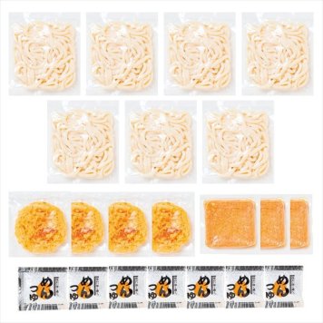 0 讃岐ゆでうどんきつね･天ぷら7食セット　 5010-40c  内祝 内祝い お祝 御祝 記念品 出産内祝い プレゼント 快気祝い 粗供養 引出物