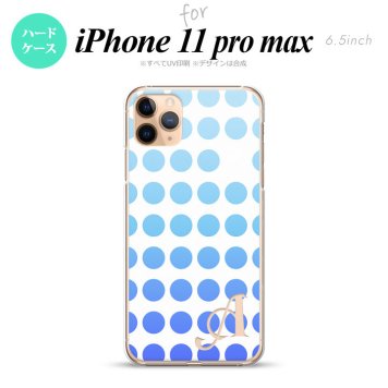 iPhone11ProMax iPhone11pro max スマホケース ハードケース 水玉 青 +アルファベット メンズ レディース nk-i11pm-1376i