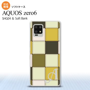SHG04 SHG04 ZERO6 AQUOS zero6 スマホケース ソフトケース パッチワーク ミックスA 黄 +アルファベット メンズ レディース nk-zero6-tp1671i
