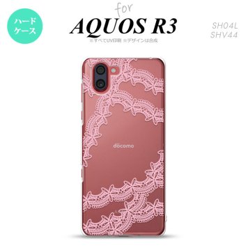 SH-04L SHV44 R3 AQUOS R3 スマホケース カバー レース 帯 B ピンク nk-r3-1099