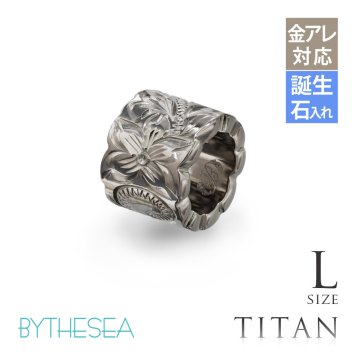 ハワイアンジュエリー ペンダントトップ 金属アレルギー 対応 純チタン 刻印 無料 誕生石 カットアウトチューブ Lサイズ チェーン別売りステンレスより軽く肌に優しい メンズ レディース プレゼント ハロウィン 【品番：TIP402L】