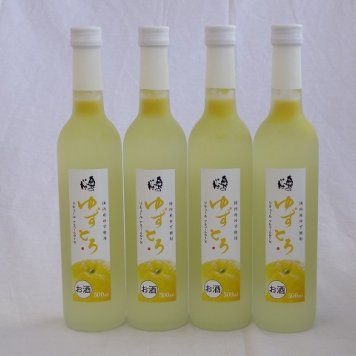 とろり果汁・果肉とお米のうまみが見事にコラボした ゆずとろ500ml(福島県) 500ml×4本