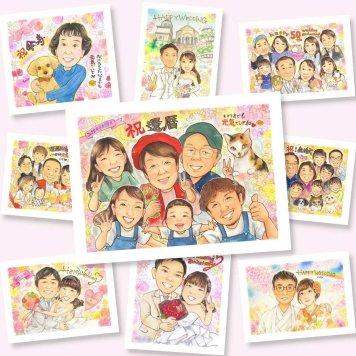 還暦のプレゼントに、長く飾れる手描き似顔絵をお届け。修正無料・下書き確認付き。安心してご注文いただけます。 還暦祝い 贈り物 似顔絵 ギフト 手描き プレゼント 名入れ 還暦 誕生日 お祝い 記念 大人数 おばあちゃん おじいちゃん 祖母 祖父 修正無料 下書き確認 名入れ 喜ばれる 実績多数 サプライズ そっくり 一生もの 傘寿 還暦 長寿 初任給 傘寿祝い 記念日 感謝の品 喜寿祝い 結婚祝い