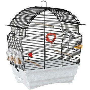 イタリアferplast社製 鳥かご ロザ ブラック Rosa Black 鳥籠 ゲージ フルセット カナリア セキセイインコ 小型鳥用