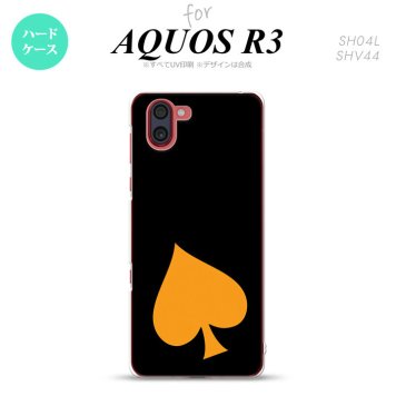 SH-04L SHV44 R3 AQUOS R3 スマホケース カバー トランプ スペード 黒 オレンジ nk-r3-544