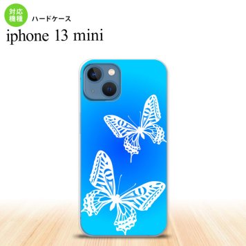 iPhone13mini iPhone13 mini ケース ハードケース 蝶 青  nk-i13m-856