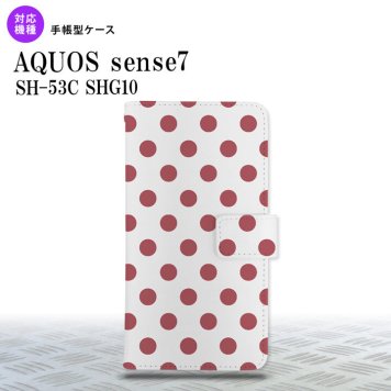 sense7 sense7 手帳型スマホケース カバー ドット 水玉 白 スモーク ピンク 2022年 11月発売 nk-004s-sens7-dr109