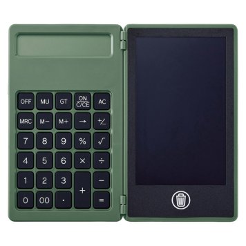 電卓付き電子メモ(4.4インチ) オリーブ ／デジタルメモ 電卓・デジタル文具 家電 敬老の日 プレゼント ギフト お祝い いつ 70代 80代 メッセージ おじい おばあ 祖父母 お彼岸 お供え 秋 2026 送料無料 ギフト プレゼント プチギフト 内祝い 快気祝い 出産祝い 結婚祝い 引出物 新築祝い お返し
