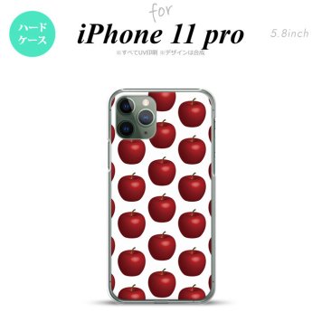 iPhone11Pro iPhone11 Pro スマホケース ハードケース りんご 林檎 白 赤 メンズ レディース nk-i11p-046
