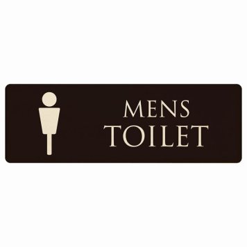 トイレ プレート 木製 MENS ブラック ナチュラル 長方形 18x6cm ドア サインプレート ピクトサイン トイレマーク表示 案内 注意 施設 御手洗 TOILET おしゃれ シンプル 安全対策