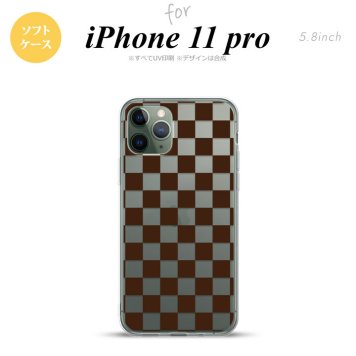 iPhone11Pro iPhone11 Pro スマホケース ソフトケース スクエア 茶 メンズ レディース nk-i11p-tp032