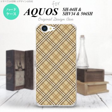 【SH04H】【スマホケース/スマホカバー】【アクオス ゼータ】SH04H スマホケース AQUOS ZETA SH04H カバー アクオス ゼータ チェックA ベージュ nk-sh04h-443【メール便送料無料】