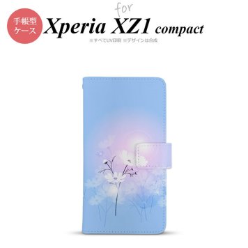 【手帳型 スマホ カバー ケース】【SO02K】【エクスペリア XZ1】手帳型 ケース SO-02K スマホ カバー Xperia XZ1 Compact エクスペリア コスモス 水色ピンク nk-004s-so02k-dr606【メール便送料無料】