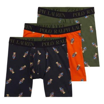 ポロラルフローレン：FATHER'S DAY GIFT SETS ボクサーブリーフ 3PK (ポロ・ブラック/ダスク・オレンジ/クラシック・ドラブ)[ボクサーパンツ/ 男性下着/ メンズインナー/人気ブランド/おすすめギフト/誕生日プレゼント/メンズファッション]