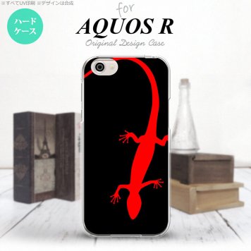 【SH03J】【スマホケース/スマホカバー】【アクオス R】SH03J スマホケース AQUOS R SH-03J カバー アクオス R トカゲ 黒×赤 nk-sh03j-778【メール便送料無料】