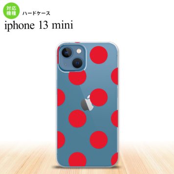 iPhone13mini iPhone13 mini ケース ハードケース ドット 水玉 A 赤  nk-i13m-003