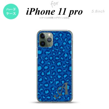 iPhone11Pro iPhone11 Pro スマホケース ハードケース 豹柄 B 青 +アルファベット メンズ レディース nk-i11p-896i