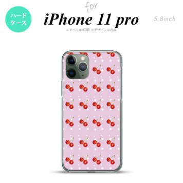 iPhone11Pro iPhone11 Pro スマホケース ハードケース さくらんぼ チェリー ピンク メンズ レディース nk-i11p-178