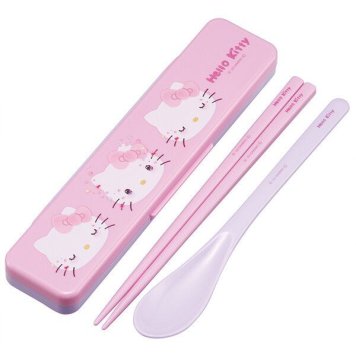 ハローキティ The Future in Our Eyes 抗菌 音のならないコンビセット 箸18cm スケーター ※送料無料(ポスト投函)