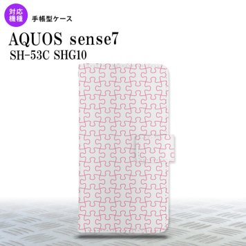 sense7 sense7 手帳型スマホケース カバー パズル 透明 ピンク 2022年 11月発売 nk-004s-sens7-dr1217