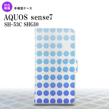 sense7 sense7 手帳型スマホケース カバー 水玉 青 2022年 11月発売 nk-004s-sens7-dr1376
