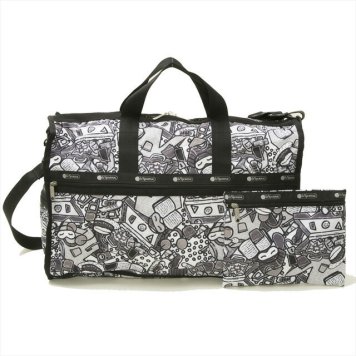 レスポートサック LeSportsac バッグ LARGE WEEKENDER 7185 E200 ラージウィークエンダー 2way ショルダー ボストンバッグ PACK IT UP ホワイト系マルチカラー