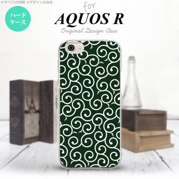 【SH03J】【スマホケース/スマホカバー】【アクオス R】SH03J スマホケース AQUOS R SH-03J カバー アクオス R 唐草 緑×白 nk-sh03j-1134【メール便送料無料】
