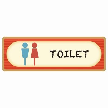 トイレ 案内 シール 男女マーク レトロ デザイン 長方形 ドア 防水 屋内 屋外 サインステッカー ピクトサイン トイレマーク表示 案内 注意 施設 御手洗 TOILET おしゃれ シンプル 安全対策