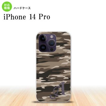 iPhone14 Pro iPhone14 Pro スマホケース 背面ケース ハードケース タイガー 迷彩 B 茶 +アルファベット 2022年 9月発売 nk-i14p-1171i