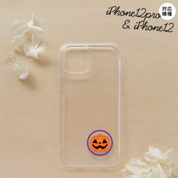 iPhone12/iPhone12pro iPhone12 / iPhone12pro スマホケース ソフトケース ハロウィン カボチャポイント クリア メンズ レディース nk-i12-tp413