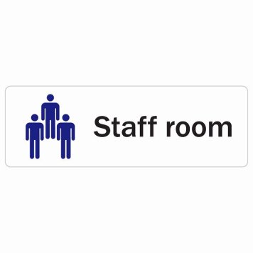 スタッフルーム Staff room サインステッカー シール 長方形 防水 屋内 屋外 ピクトサイン 表示 案内 場所 看板 目印 施設 おしゃれ シンプル
