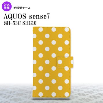 sense7 sense7 手帳型スマホケース カバー ドット 水玉 黄 2022年 11月発売 nk-004s-sens7-dr833